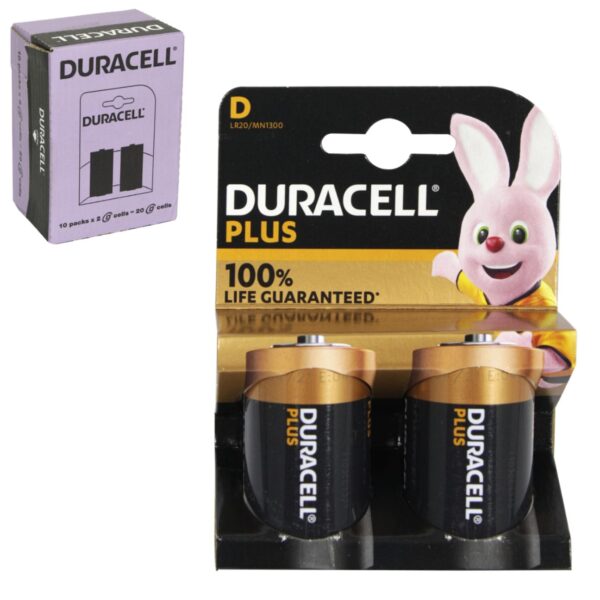 Duracell D cells Pack of 10 x 2D cells