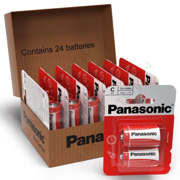 Panasonic C batteries pack of 24