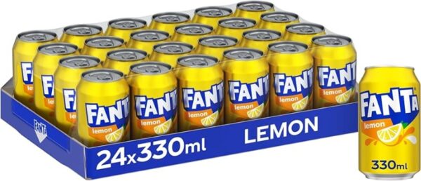 Fanta lemon 330ml lemon can Pack of 24