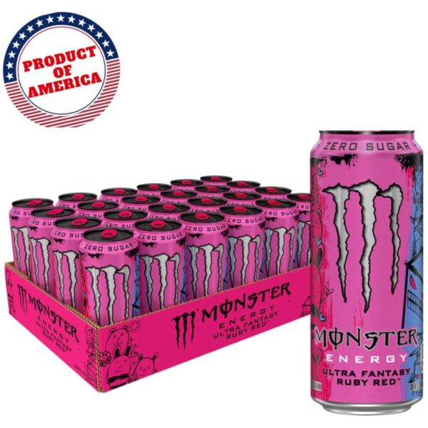 Monster energy ultra fantasy ruby red 473ml Pack of 24