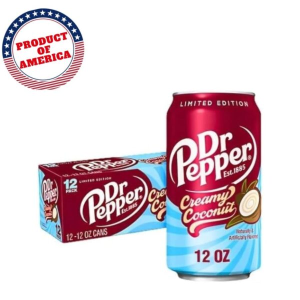 Dr. pepper Creamy coconut 355ml can Pack of 12