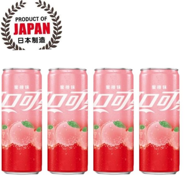 Japanese coke peach 330ml can Pack of 24